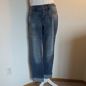 White House Black Market Blue Slim Jeans with Detail